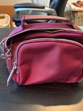Quince Plum Crossbody Bag with Silver Hardware